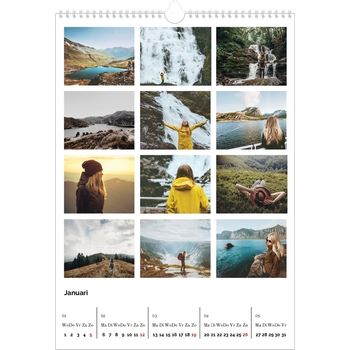 Fotokalender A3 — Eenvoudig blokkenpatroon