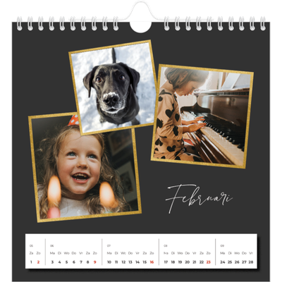 Jaarkalenders vierkant — Herinneringen verzamelen [Februari]