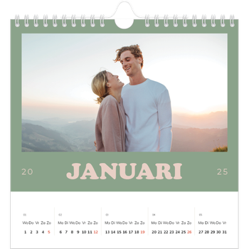 Fotokalender Vierkant — Retro stijl frames