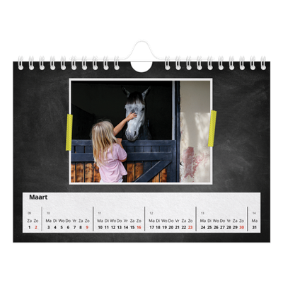 Fotokalender A5 — Foto's met plakband [Maart]
