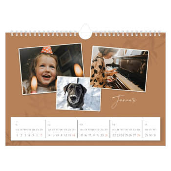 Fotokalender A4 — Warme aardetinten