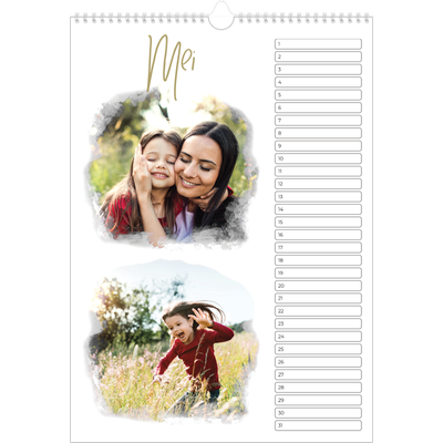 Verjaardagskalenders A3 — Foto effect [Mei]