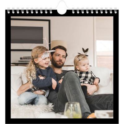 Jaarkalenders vierkant — Foto in zwart kader [omslag]