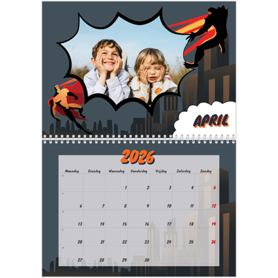 Fotokalender A4 Dubbel (30 x 40 cm) — Stripboek [April]