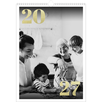 A3 Jaarkalender — Grote glitter cijfers [omslag]