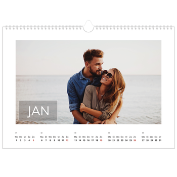 Fotokalender A3 — Overlay van datumvak