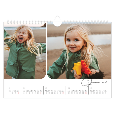 Fotokalender A4 — Momentopnamen en schrift [Januari]