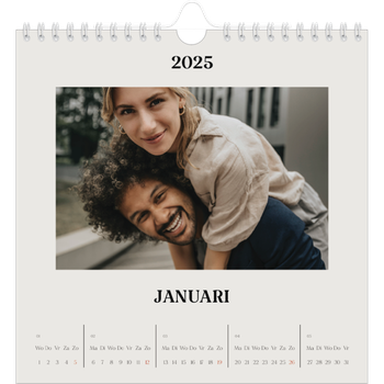 Fotokalender Vierkant — Simpel ivoor