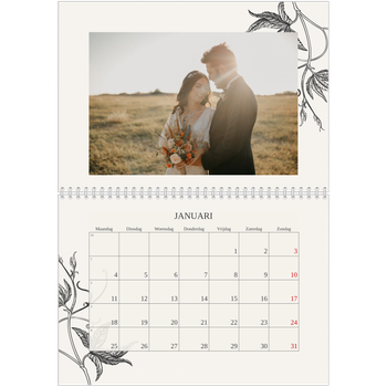 Fotokalender A4 Dubbel — Inkt & klimop