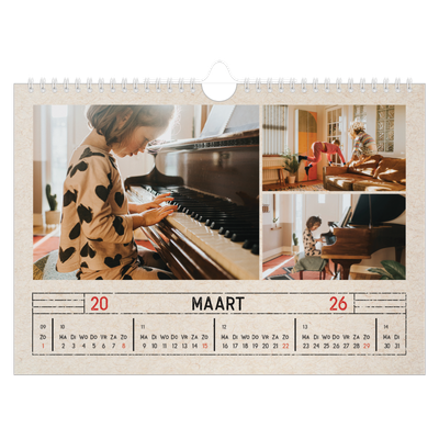 Fotokalender A4 — Stempel effect [Maart]