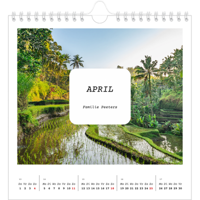 Jaarkalenders vierkant — Het volledige verhaal [April]
