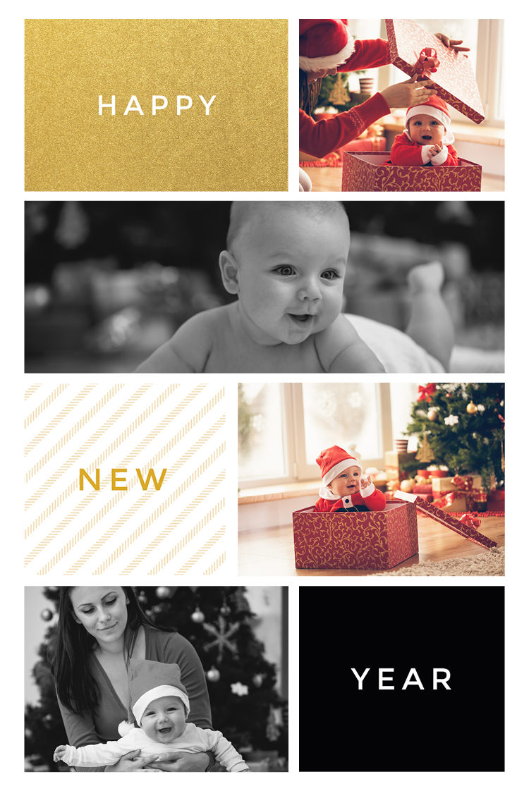 Fotokaarten — Nieuwjaarsglitters