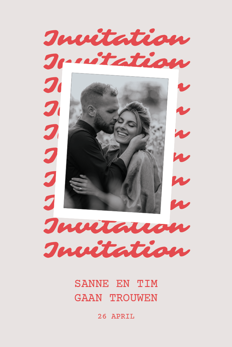 Uitnodigingen — Karmijnrode handtekening