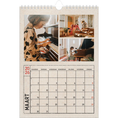 Fotokalender A4 (20 x 30 cm) — Stempel effect [Maart]