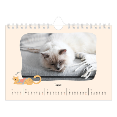 Fotokalender A5 — Kattenpoten en krabbels [Januari]