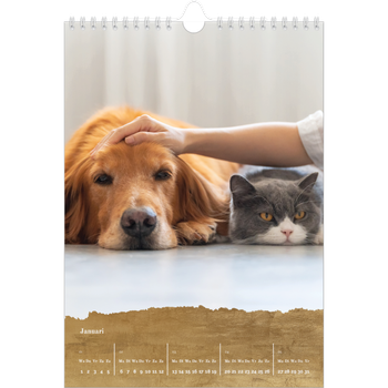Fotokalender A4 — Bladgoud randjes