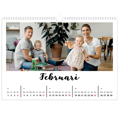 Fotokalender A3 — Handgeschreven letters [Februari]