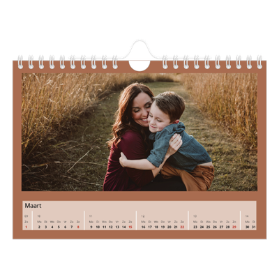 Fotokalender A5 — Achtergrond in aardetinten [Maart]