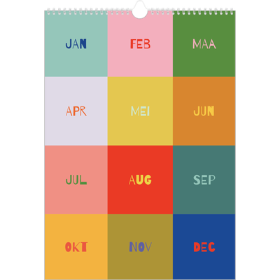 Verjaardagskalenders A3 — Vrolijk & kleurrijk [omslag]