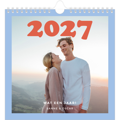Jaarkalenders vierkant — Retro stijl frames [omslag]
