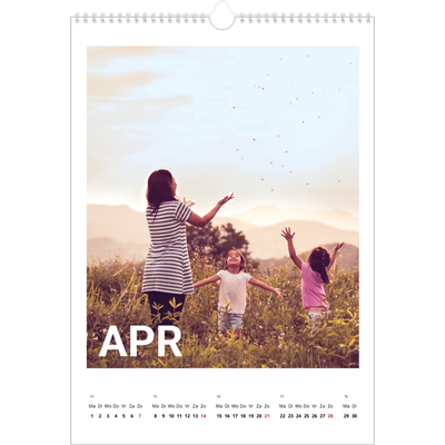 A3 Jaarkalender — Grote maandaanduiding [April]