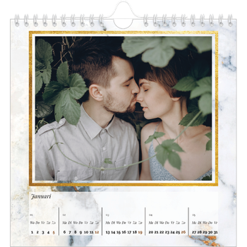Fotokalender Vierkant — Gouden marmerpatroon
