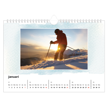 Fotokalender A4 — Aquarel achtergronden