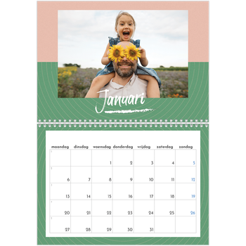 Fotokalender A4 Dubbel — Kleuren en patronen