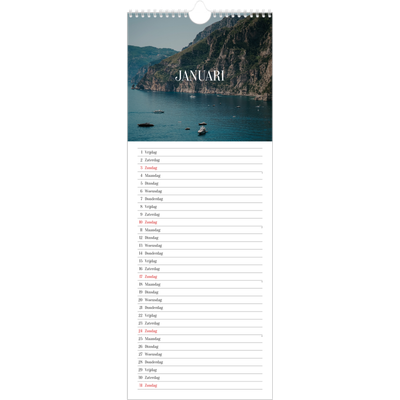Smalle kalender  — Eindeloze ontsnapping [Januari]