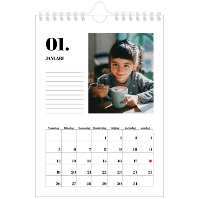 Fotokalender A5 — Serif en momenten [Januari]