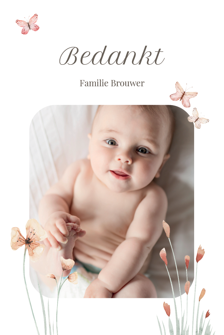 Bedankkaarten — Zachte lente tijd