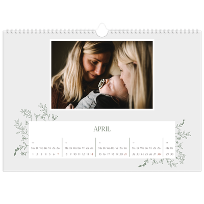 Fotokalender A3 — Hand gemaakte bloemen [April]