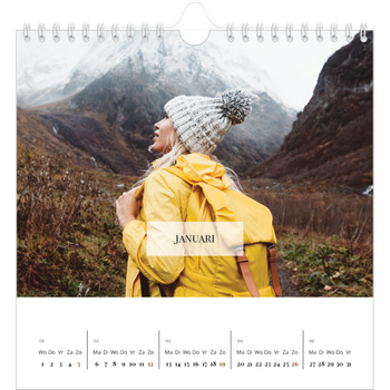 Fotokalender Vierkant — Klassieke kalender