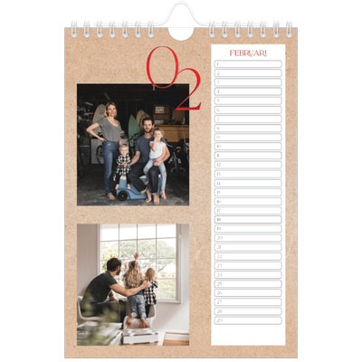Fotokalender A5 — Rode stippen [Februari]