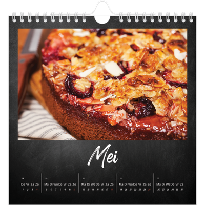 Jaarkalenders vierkant — Krijtbord stijl [omslag]