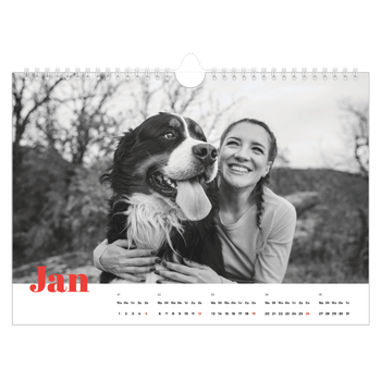Fotokalender A4 — Een dikgedrukt jaar