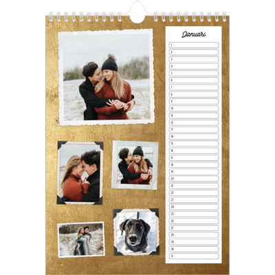 Verjaardagskalenders A4 — Fotocollage [Januari]
