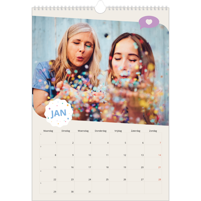 A3 Jaarkalender — Iconische verjaardag [Januari]