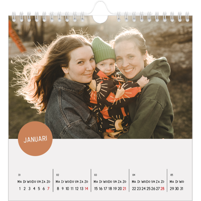 Jaarkalenders vierkant — Fotosticker [Januari]