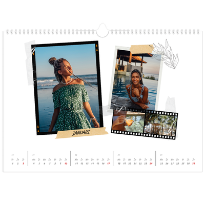 Fotokalender A3 — Plakboek flair [Januari]