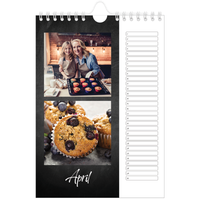 Fotokalender A5 — Krijtbord stijl [April]