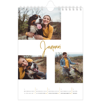 Fotokalender A5 — Goudkleurige letters