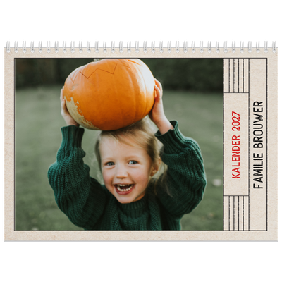 Fotokalender A4 Dubbel (30 x 40 cm) — Stempel effect [omslag]