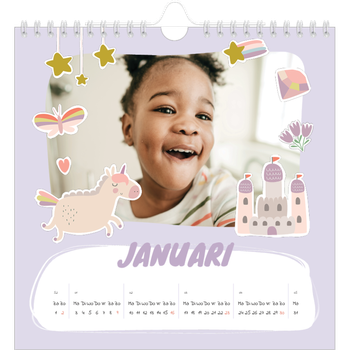 Fotokalender Vierkant — Regenboog eenhoorn