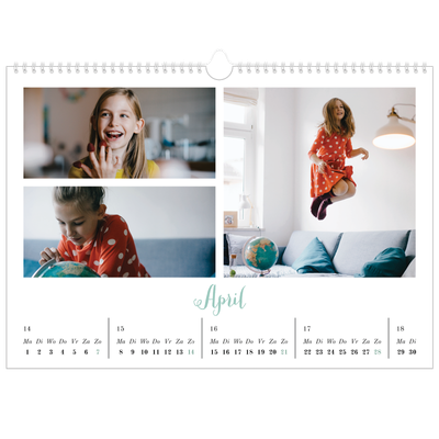 Fotokalender A3 — Hallo wereld [April]