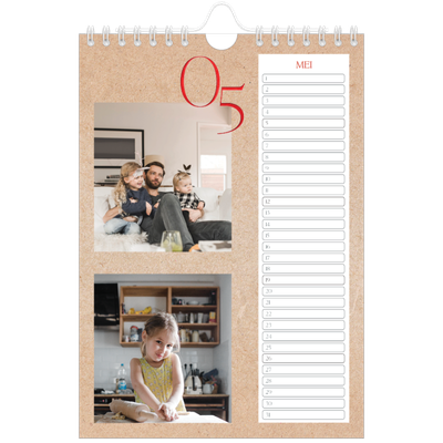 Fotokalender A5 — Rode stippen [Mei]