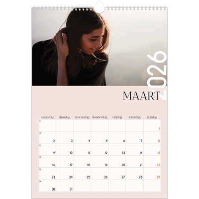 A3 Jaarkalender — Overlappende tekst [Maart]
