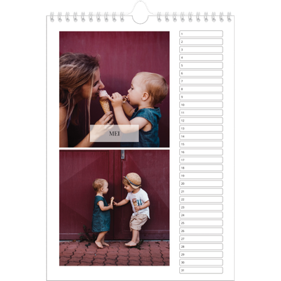 Verjaardagskalenders A4 — Klassieke kalender [Mei]