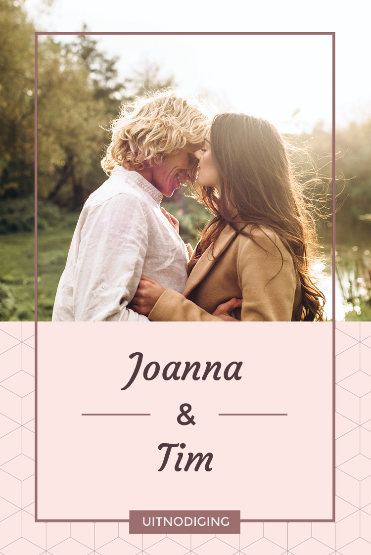 Uitnodigingen — Zacht roze