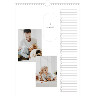 Verjaardagskalenders A3 — Plannen maken [Maart]